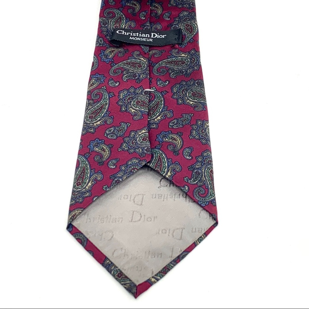 Rare Vintage Christian Dior Monsieur Silk Necktie - Picture 3 of 4